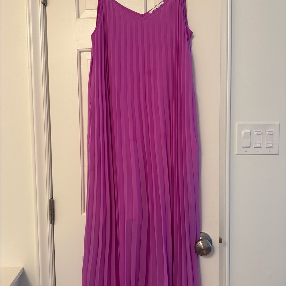 Essential Antwerp Zague Pleated Slip Dress in Bellflower